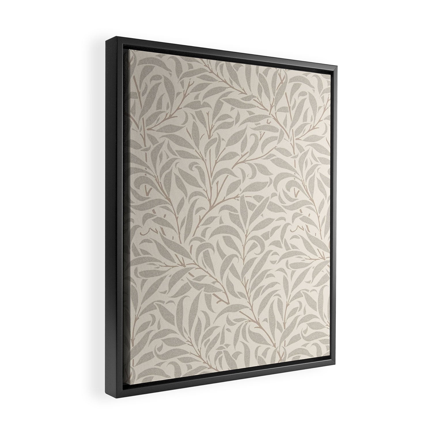 William Morris Willow Bough Ecru Silver Framed Canvas Print Gallery Image 2