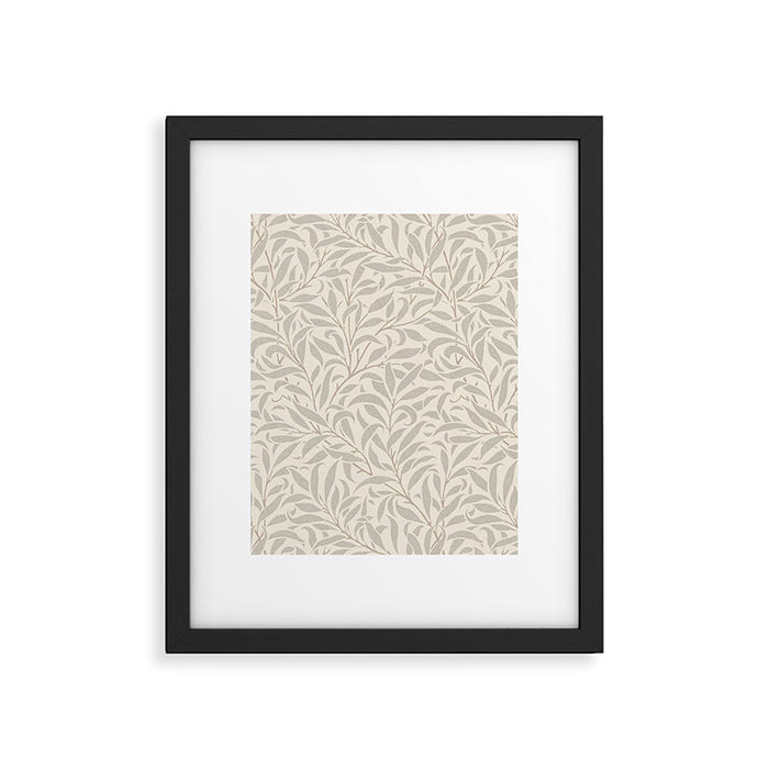 William Morris Willow Bough Ecru Silver Framed Art Print Gallery Image 1