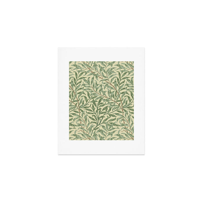 William Morris Willow Bough Green Cream Vintage Pattern Art Print Gallery Image 1