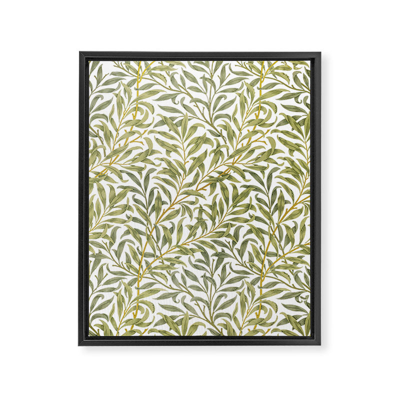 William Morris Willow Bough Green & White 1887 Framed Canvas Print Gallery Image 6