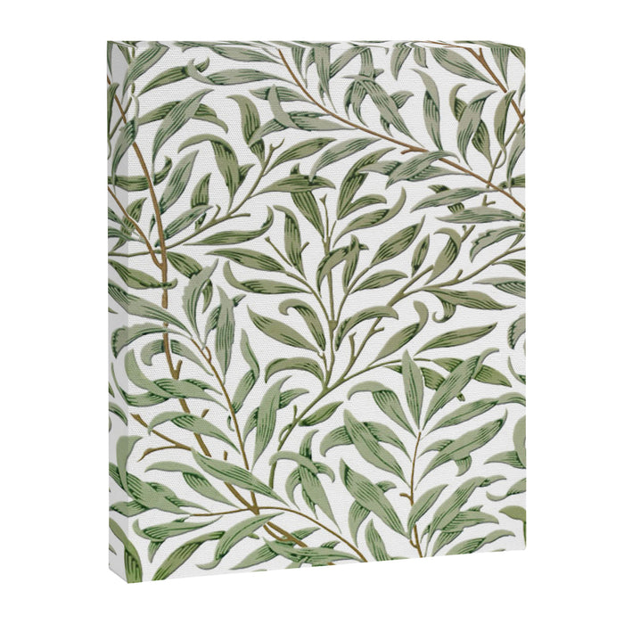 William Morris Willow Bough Green & White Canvas Print Gallery Image 1