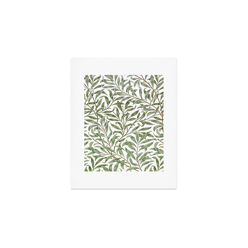 William Morris Willow Bough Green & White Art Print Gallery Image 1