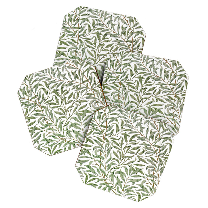 William Morris Willow Bough Green & White Coaster Gallery Image 1