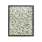 William Morris Willow Bough Green & White Framed Canvas Print Gallery Image 8