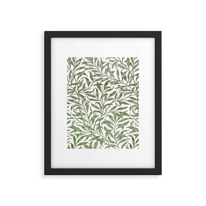 William Morris Willow Bough Green & White Framed Art Print Gallery Image 6