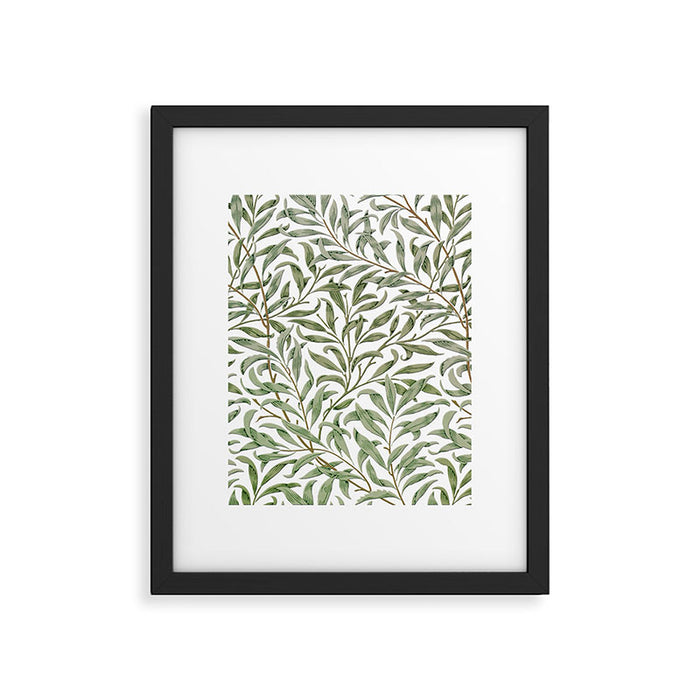 William Morris Willow Bough Green & White Framed Art Print Gallery Image 1