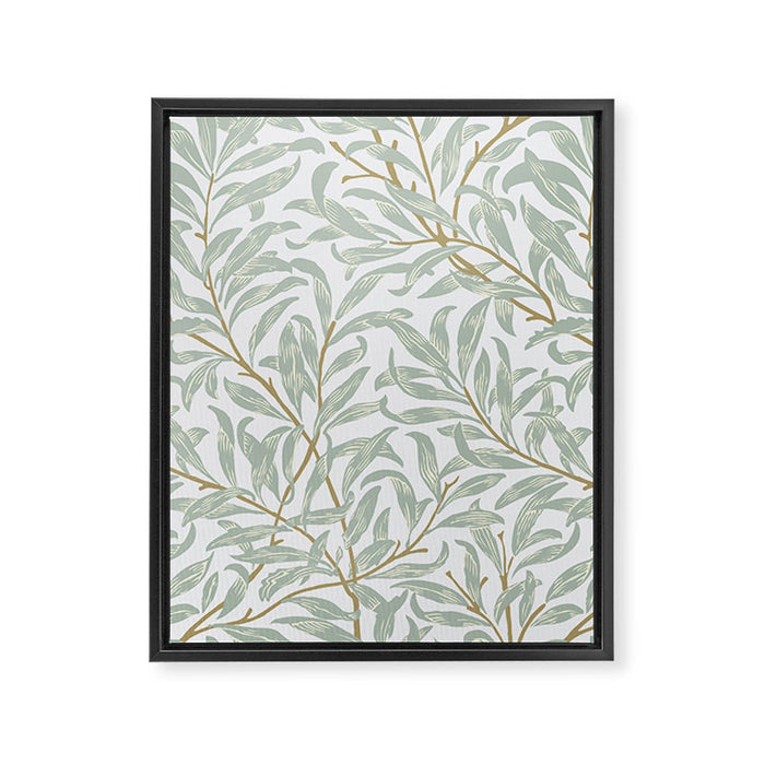 William Morris Willow Bough Pastel Blue Green Framed Canvas Print Gallery Image 1