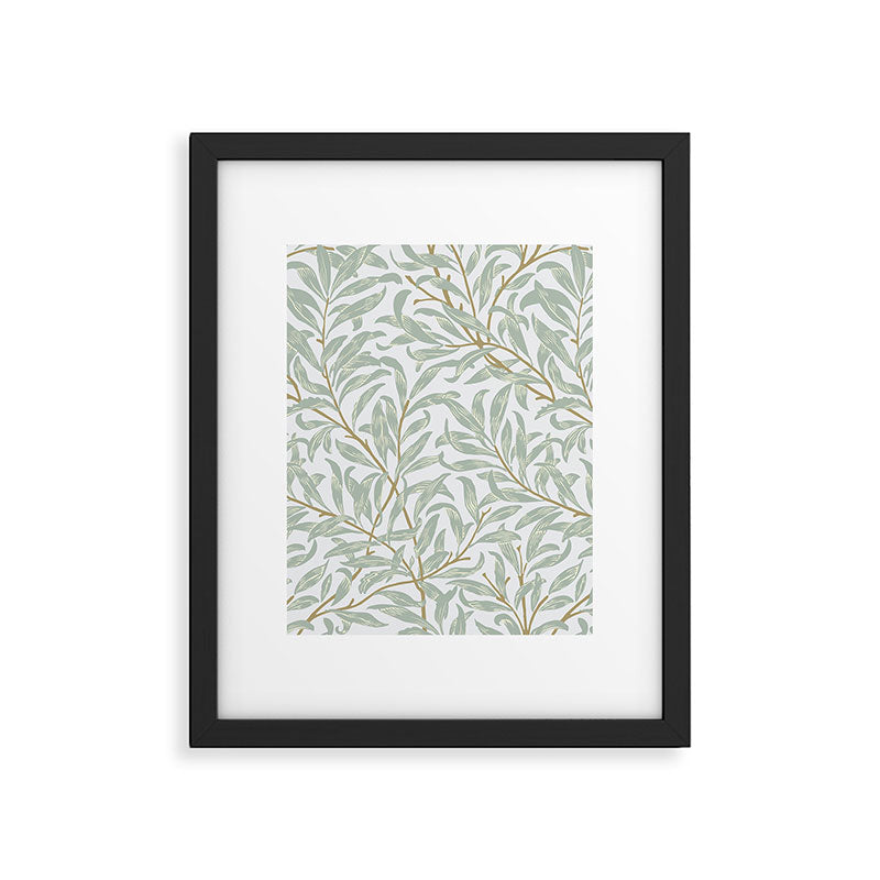 William Morris Willow Bough Pastel Blue Green Framed Art Print Gallery Image 6