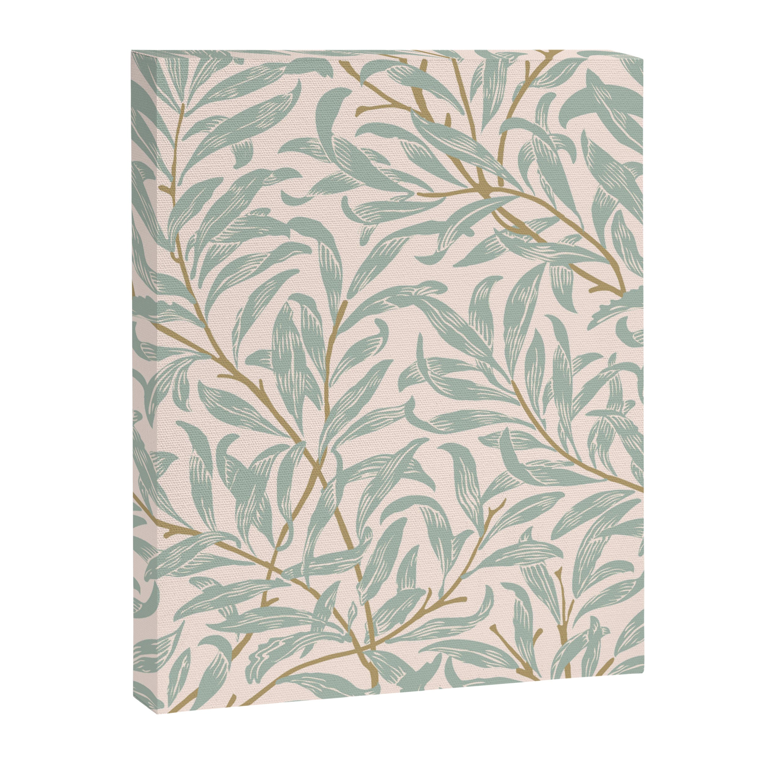 William Morris Willow Bough Pink Mint Canvas Print Gallery Image 8