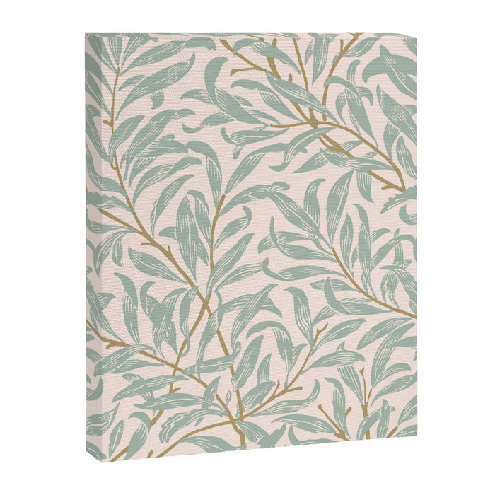 William Morris Willow Bough Pink Mint Canvas Print Gallery Image 1