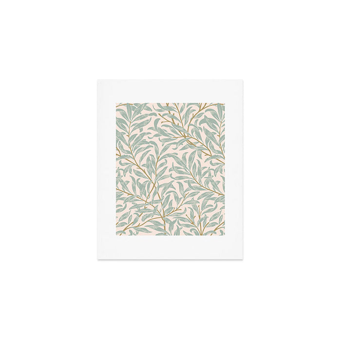 William Morris Willow Bough Pink Mint Art Print Gallery Image 1