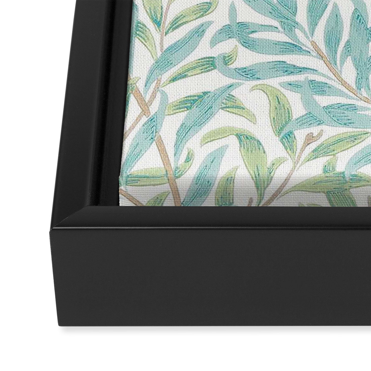William Morris Willow Bough Seaglass Willow Framed Canvas Print Gallery Image 3
