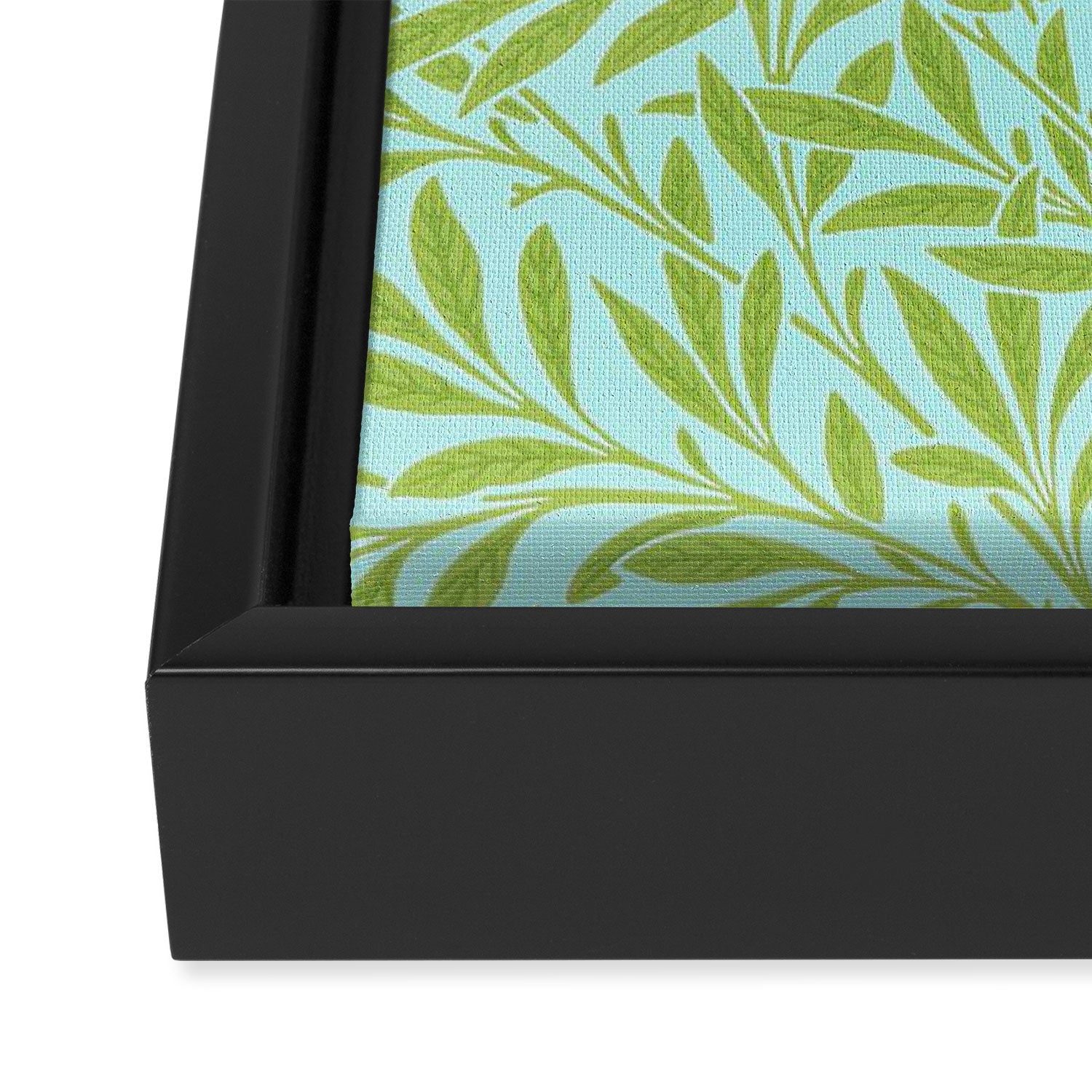 William Morris Willow Sky Leaf Framed Canvas Print Gallery Image 3