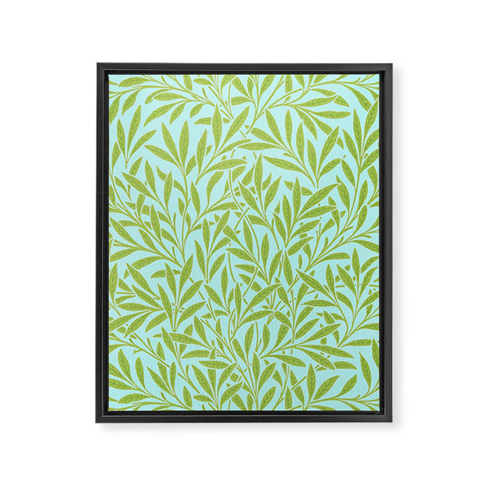 William Morris Willow Sky Leaf Framed Canvas Print Gallery Image 1