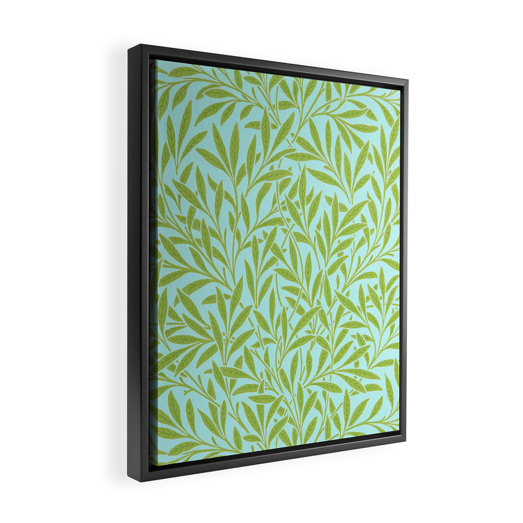 William Morris Willow Sky Leaf Framed Canvas Print Gallery Image 2