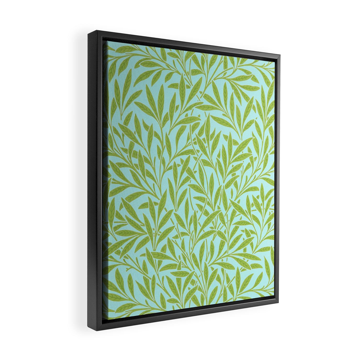 William Morris Willow Sky Leaf Framed Canvas Print Gallery Image 2