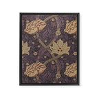 William Morris Windrush Aubergine Wine Vintage Pattern Framed Canvas Print Gallery Image 8