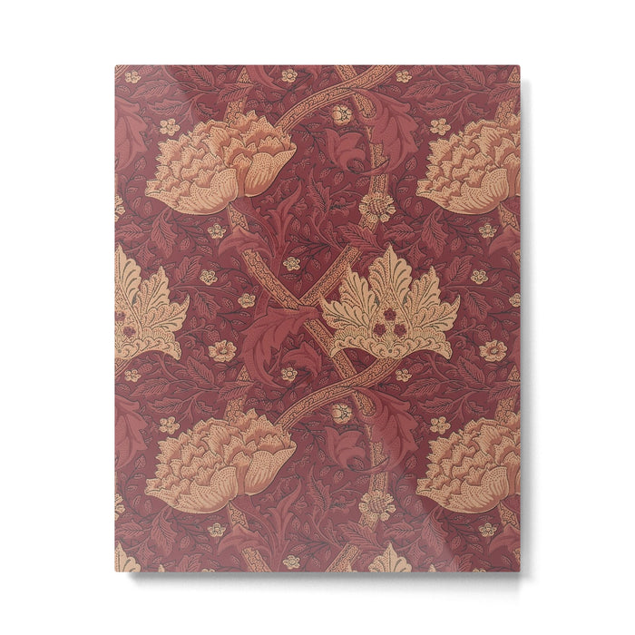 William Morris Windrush Dark Red Brick Vintage Pattern Metal Print Gallery Image 1