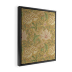 William Morris Windrush Gold Thyme Green Vintage Pattern Framed Canvas Print Gallery Image 2