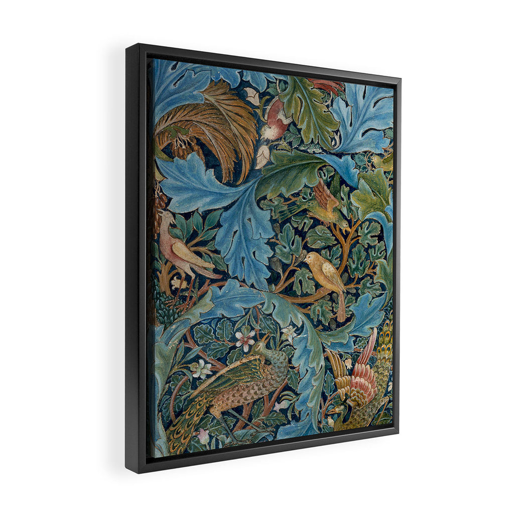 William Morris Woodland Forest Birds Tapestry Framed Canvas Print Gallery Image 2