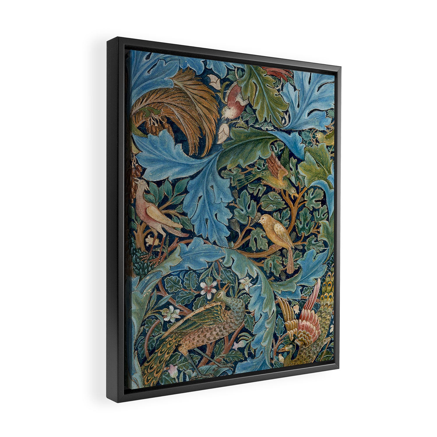 William Morris Woodland Forest Birds Tapestry Framed Canvas Print Gallery Image 2
