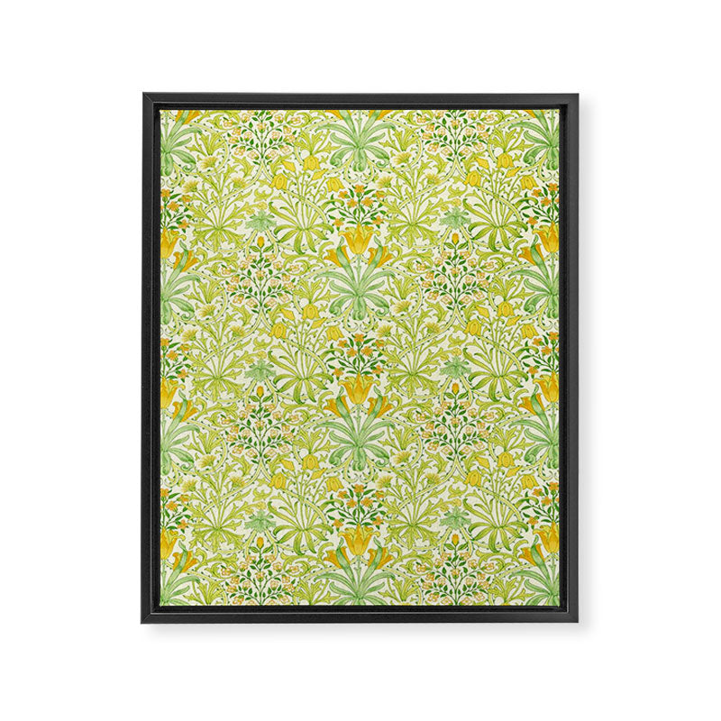 William Morris Woodland Weeds Sap Green Framed Canvas Print Gallery Image 8