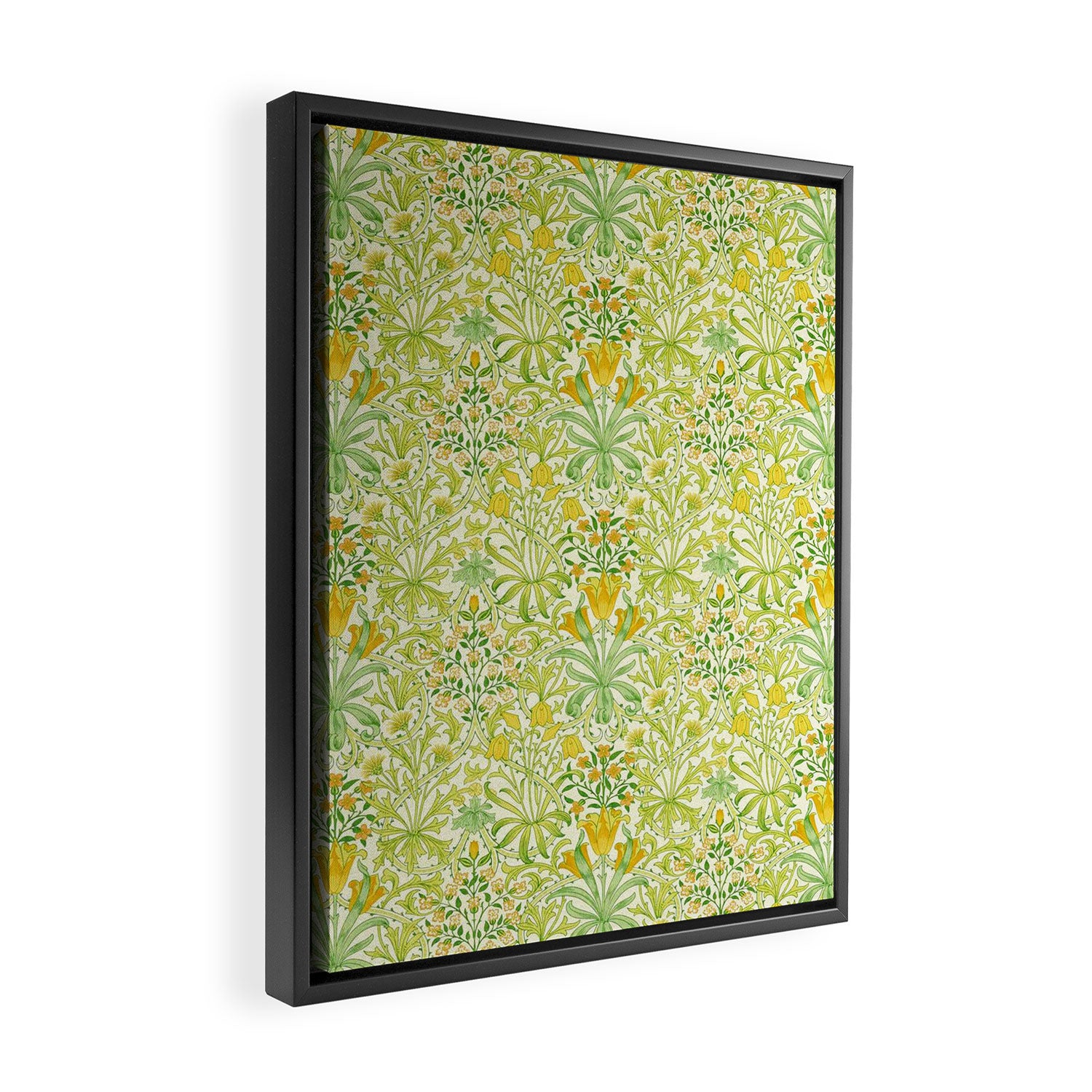 William Morris Woodland Weeds Sap Green Framed Canvas Print Gallery Image 2