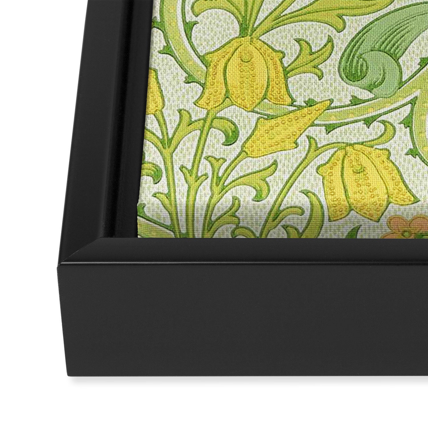 William Morris Woodland Weeds Sap Green Framed Canvas Print Gallery Image 3