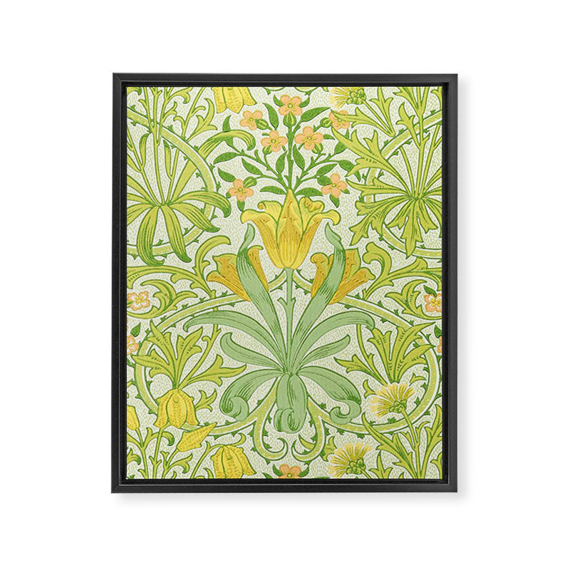 William Morris Woodland Weeds Sap Green Framed Canvas Print Gallery Image 8