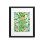 William Morris Woodland Weeds Orange Turquoise Framed Art Print Gallery Image 6