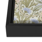 William Morris Woodland Weeds Pastel Floral Framed Canvas Print Gallery Image 3