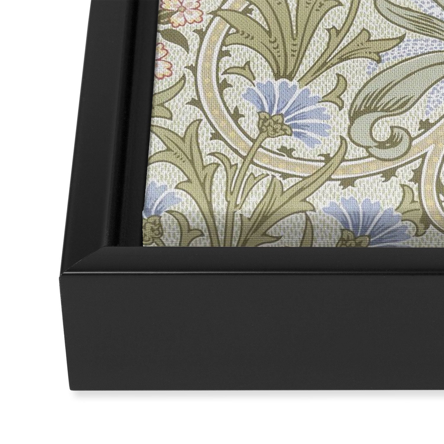William Morris Woodland Weeds Pastel Floral Framed Canvas Print Gallery Image 3