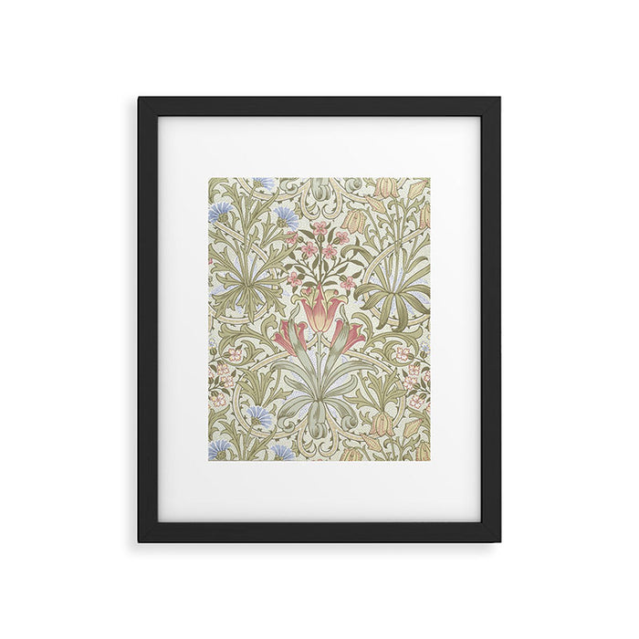 William Morris Woodland Weeds Pastel Floral Framed Art Print Gallery Image 1