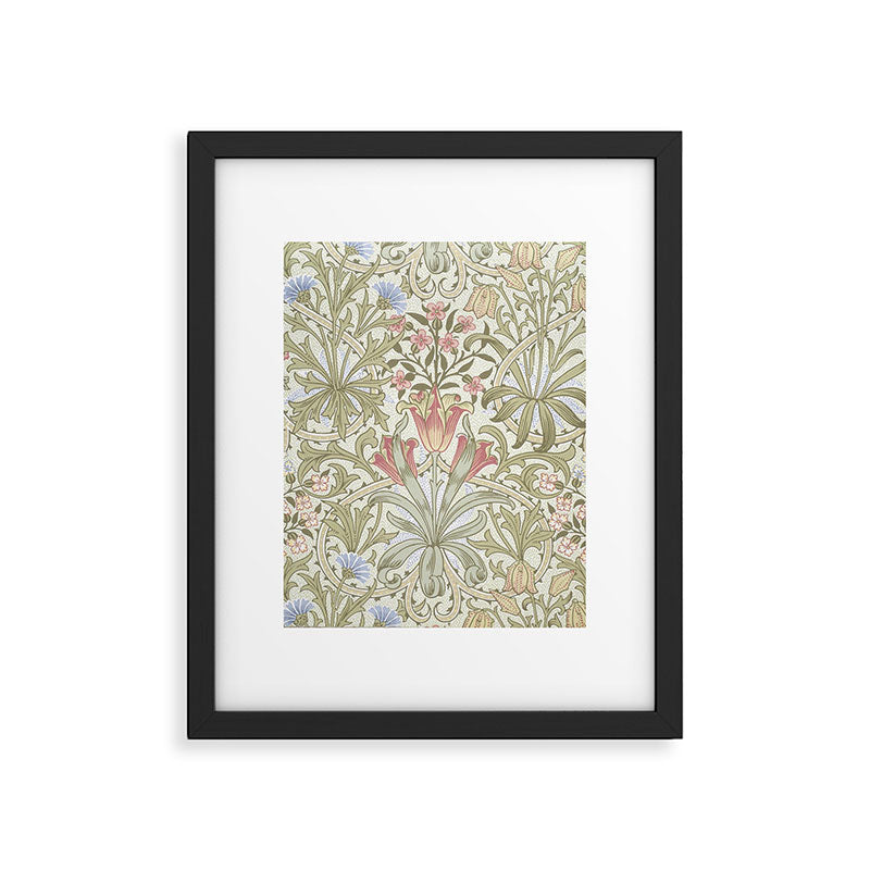 William Morris Woodland Weeds Pastel Floral Framed Art Print Gallery Image 5