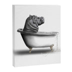 Hippo in Bath Canvas Print Gallery Image 8