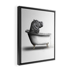 Hippo in Bath Framed Canvas Print Gallery Image 2