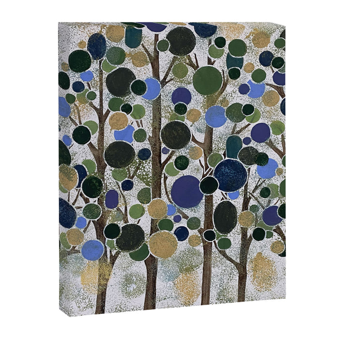 Blue Bubble Trees Canvas Print Gallery Image 1