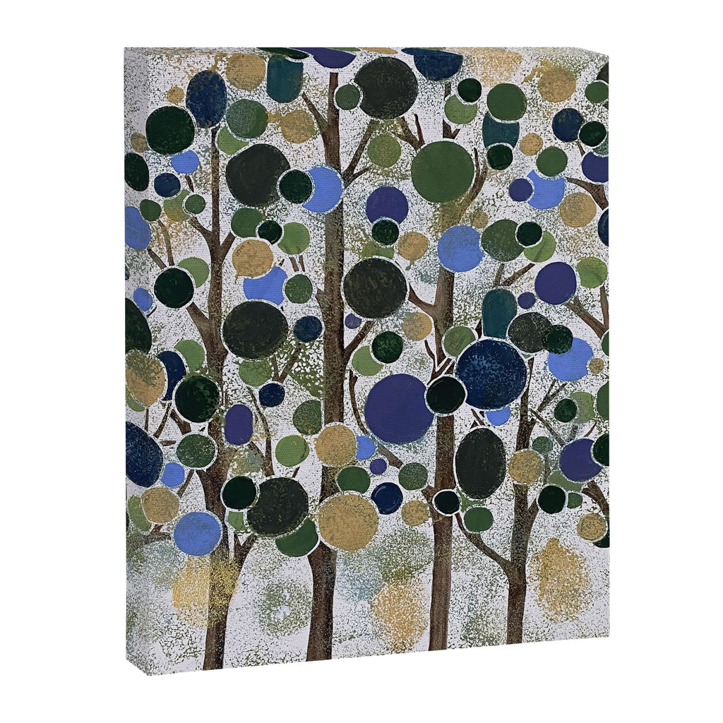 Blue Bubble Trees Canvas Print Gallery Image 8