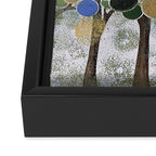 Blue Bubble Trees Framed Canvas Print Gallery Image 3