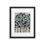 Blue Bubble Trees Framed Art Print Gallery Image 6