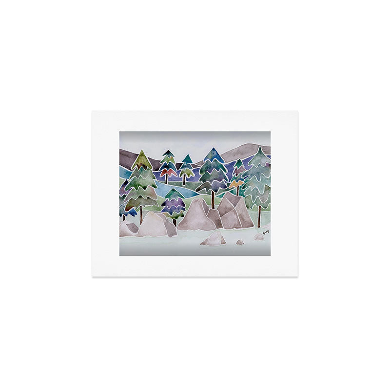 Evergreens in the Hills Art Print Gallery Image 1
