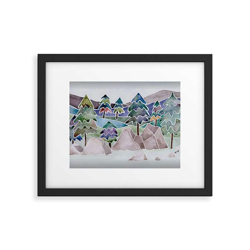 Evergreens in the Hills Framed Art Print Gallery Image 5