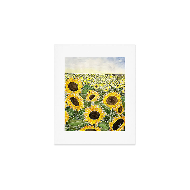 Sunflower Field Art Print Gallery Image 1