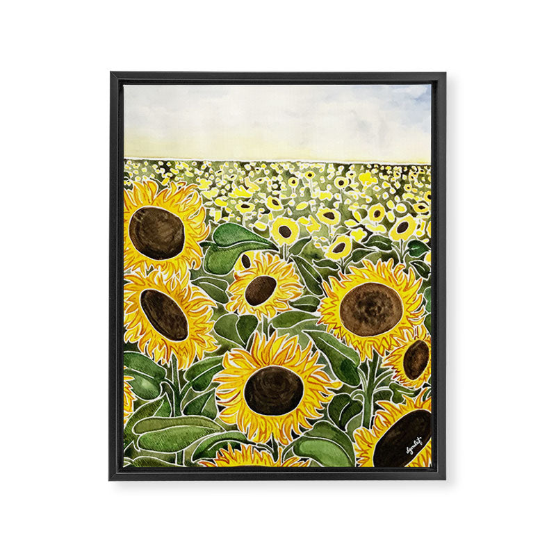 Sunflower Field Framed Canvas Print Gallery Image 6