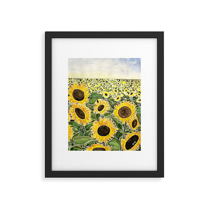Sunflower Field Framed Art Print Gallery Image 1
