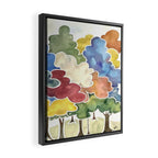 Trees, Long Row Framed Canvas Print Gallery Image 2