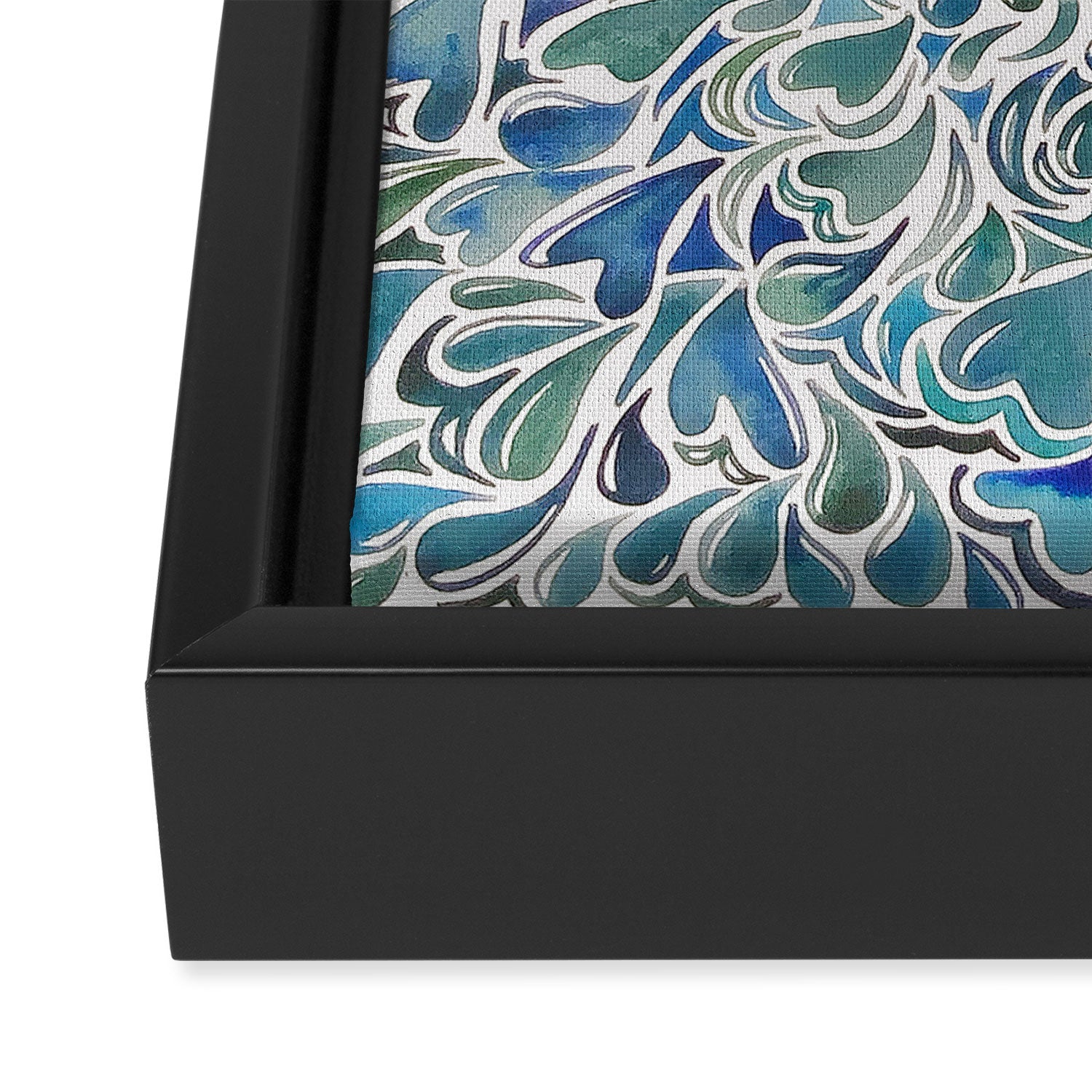 Watercolor Splashes Framed Canvas Print Gallery Image 3