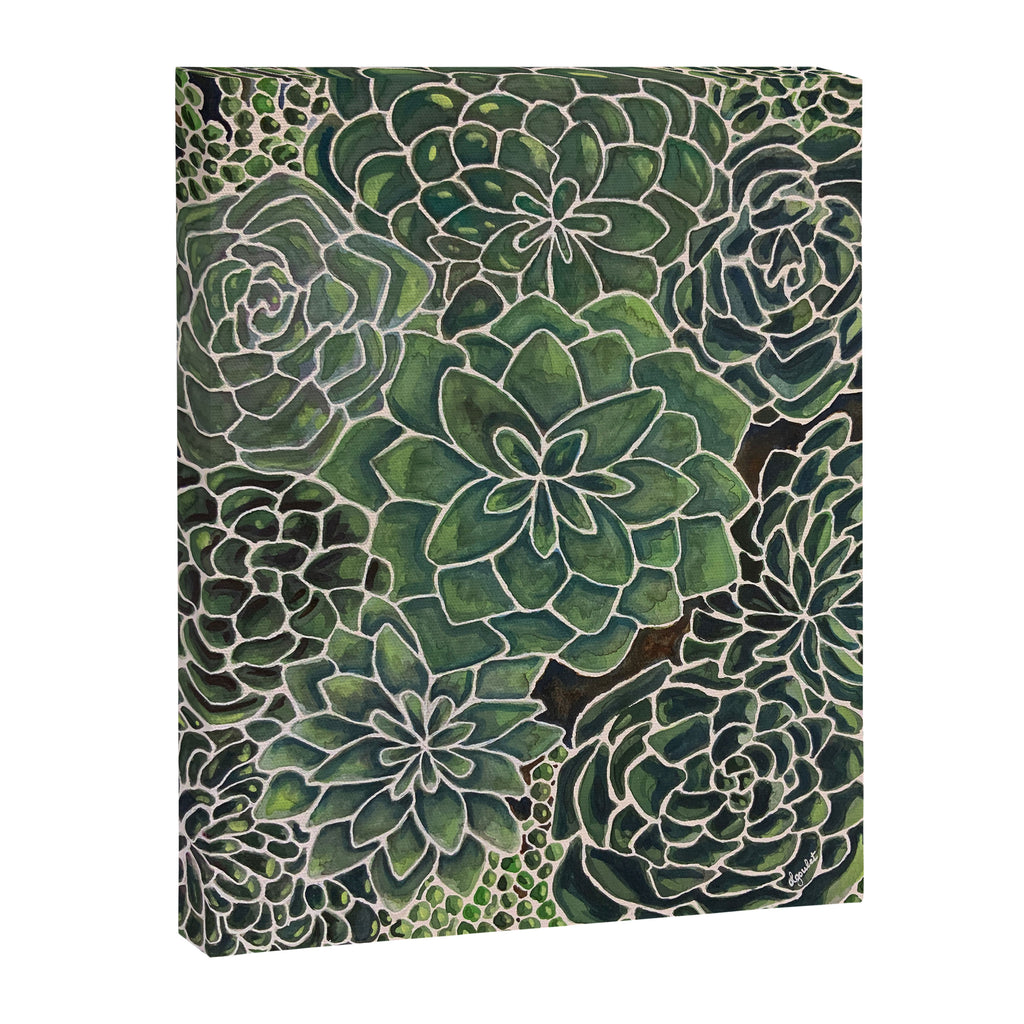 Watercolor Succulents Canvas Print Gallery Image 6
