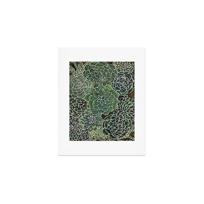 Watercolor Succulents Art Print Gallery Image 1