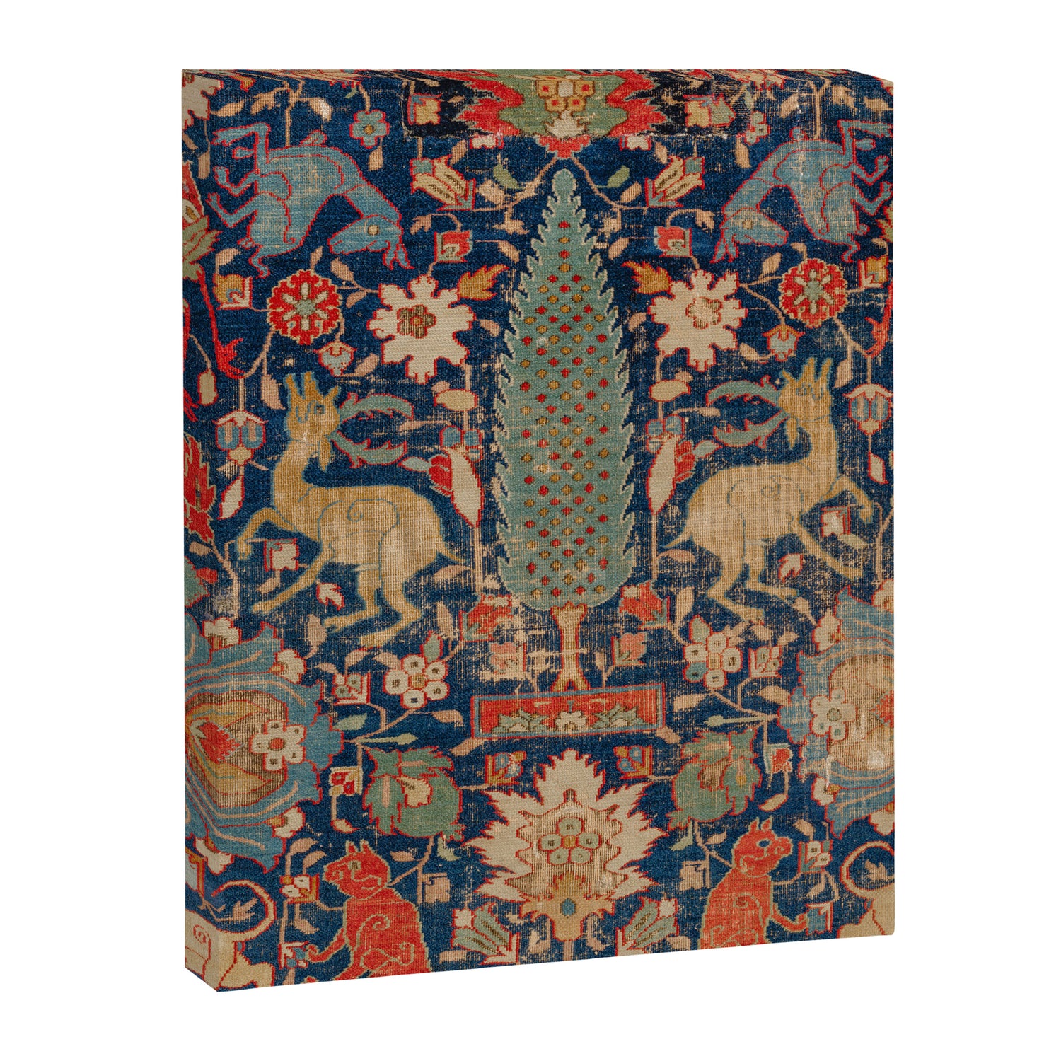 17th Century Persian Rug Print with Animals Canvas Print Gallery Image 3